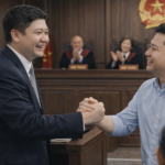 hình ảnh ăn mừng chiến thắng cùng thân chủ