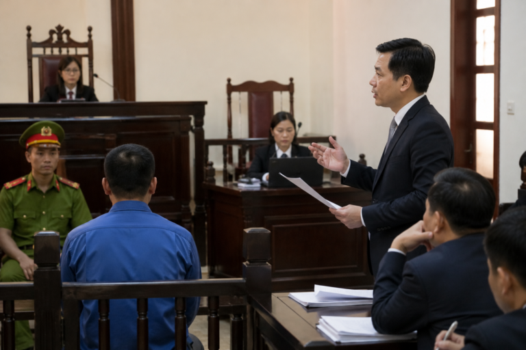 Ảnh trong phòng xét xử