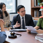 Legal Discussion at the Office Desk