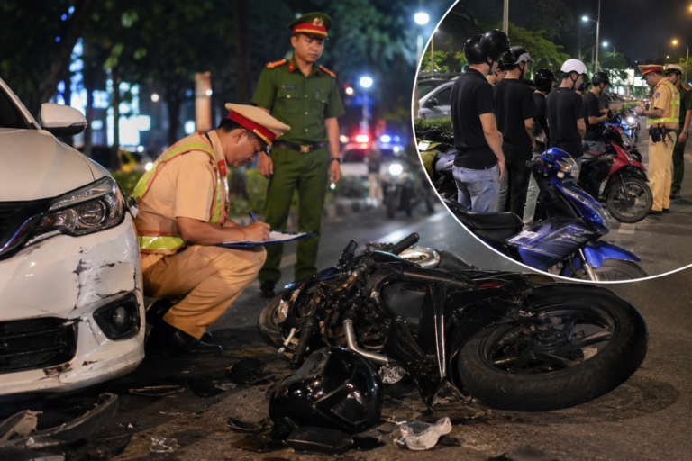 Night-Time Motorcycle Accident Investigation